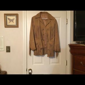 Naturaleather Leather Jacket with Fringe Sz Xlarge